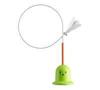 Genérico Cats Teasers Toys, Suction Cup Kitten Exercising Toy, Portable Feather Interactive Teaser Wand with Bell, Strong Base for Indoor Pets Playtime 3.35x29.92 Inch