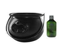 Genérico Cauldron Bowl, Witch Pot, Halloween Decor, Spooky Black Container, Candy Holder, Ghost Theme Accessory, Indoor Table Prop, Outdoor Party Display, Classroom Supply