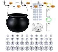 Genérico Cauldron Witch Disco Bubbling Light Up Halloween Home Decoration