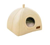 Genérico Cave Bed, Warmth Indoor, Plush Sanctuary Thermal Insulation Enclosed Design Self?Warming Removable Cushion Non?Slip, Resting Nest for Small Medium-Large Cats 11.81x11.81x11.81inches