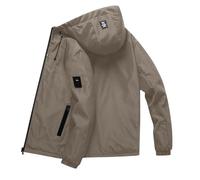 Genérico Cazadora Hombre - Chaqueta Informal para Hombre Ligera Holgada con Capucha Y Cremallera para Uso Diario Cómoda para Primavera Verano Otoño E Invierno (Brown XXXL)