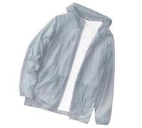 Genérico Cazadora Hombre - Chaquetas Casuales para Hombre para Primavera Y Verano Ligeras para Uso Diario con Un Diseño Elegante En Color Sólido Versátiles para Atuendos Casuales (Grey XXXL)