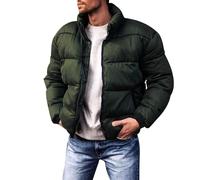 Genérico Cazadora Hombre Invierno Abrigo Hombre Aviador Jacket Ski Running Casaca Otoño Abrigos Popular 2#Verde Militar XL