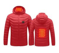Genérico Cazadoras Hombre - Abrigos Hombre Invierno Invierno calentado con tecnología para climas Extremadamente fríos y Actividades al Aire Libre (Rouge XXXXXL)