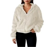 Genérico Cazadoras Mujer, Termico Faz Borrego Trekking Abrigos de Invierno Para Elegantes, Casacos Chaqueta Talla Grande, Forro Cremallera Calentitos Senhora Vestir Mono Parka Mujer Invierno, L