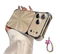 Genérico CD-Texture Case Cover, Quad-Corner Drop-Proof & Full Camera Protection for phone17/16/15/14/13 (16 Pro,Gold)
