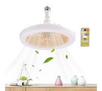 Genérico Ceiling Fan Light, Kitchen Fan, 9.84x9.84x4.33 Inches, Remote Control Blower, Timer Led Illumination, Cooling Lighting Combo Design for Garage, Bathroom, Living Room, Hallway, Bedroom