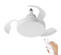 Genérico Ceiling Fans with Lights, Dimmable Noiseless Ceiling Fan with Retractable Blades, Natural Wind Blowing Device for Apartment, Dormitory, Bedroom, Hotel, Kitchen