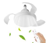 Genérico Ceiling Fans with Lights, Small Electric Fan Lamp, Natural Wind Cooling Fixture with Remote Control, 7.09 Inches, for Kitchen, Living Room, Dormitory, Apartment, Hotel Indoor Use