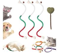 Genérico Celery Pets Cat Chew Rope, Catnip-Infused Organic Cotton Chew Rope Toys for Cats, Interactive Cat Nip Kitty Toy for Teeth Cleaning, Cotton Chew Rope Toys, 28 Inches String (Red)