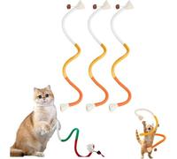 Genérico Celery Pets Cat Chew Rope,Catnip-Infused Organic Cotton Chew Rope Toys for Cats,Safe Catnip Ropes Chews Toys for Teeth Cleaning,Self-Entertainment Artifact 28 Inches String (3Pcs-Orange)