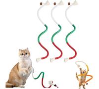 Genérico Celery Pets Cat Chew Rope,Catnip-Infused Organic Cotton Chew Rope Toys for Cats,Safe Catnip Ropes Chews Toys for Teeth Cleaning,Self-Entertainment Artifact 28 Inches String (3Pcs-Red Green)