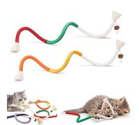 Genérico Celery Pets Cat Chew Rope, Cotton Chew Rope Toys for Cats, Catnip-Infused Organic Cotton Chew Rope Toys Cats, All Breeds 28 Inches String (2pcs A)
