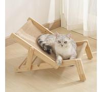 Genérico Celery Pets Cat Lounger Chair, 2 in 1 Cat Chair for Indoor Cats Hammock for Scratching Pad, Sisal Cats Scratcher Lounge, Pet Cozy for Small and Medium (Wood)