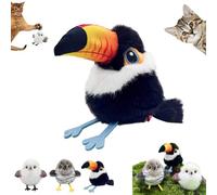 Genérico Celery Pets Rechargeable Flapping Bird Cat Toy, Cat Self-Entertainment Simulation Birds Toys, Motion Activated with Three-Mode Wing Flap, Suitable Bored Indoor Cats (Big-beaked Bird)