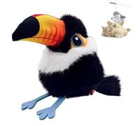 Genérico Celery Pets Rechargeable Flapping Bird Cat Toy, Meowvo Celery Pets Cat Toys, Three-Mode Wing Flap, Cats Self-Entertainment Simulation Bird Toy (Toucanowl)