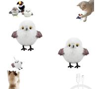 Genérico Celery Pets Rechargeable Flapping Bird Cat Toy, Meowvo Flying Bird Cat Toy, Motion Activated with Three-Mode Wing Flap, for All Breeds Cats Playing, Exercise (B+B)