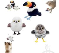 Genérico Celery Pets Rechargeable Flapping Bird Cat Toy, Meowvo Flying Bird Cat Toy, Motion Activated with Three-Mode Wing Flap, for All Breeds Cats Playing, Exercise (Mix)