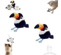 Genérico Celery Pets Rechargeable Flapping Bird Cat Toy, Meowvo Flying Bird Cat Toy, Motion Activated with Three-Mode Wing Flap, for All Breeds Cats Playing, Exercise (C+C)