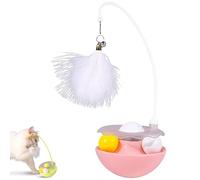 Genérico Celery Pets Wobble Pet Toy with Feather & Catnip, Cat Feather Toy with Bells, Dual Rolling Balls Rotate 360°, for Indoor Cats Exercise Feathers Toy for All Breeds (Pink)