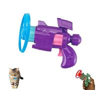 Genérico Celerypet Light-Up Flying Disc Cat Launcher Set, Celery Pets Cat Toy, with Colorful Flying Propellers Set,Flying Disc Launcher Toy, for Chasing Training Hunting (Purple)