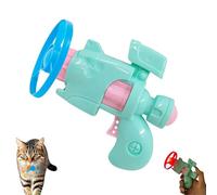 Genérico Celerypet Light-Up Flying Disc Cat Launcher Set, Celery Pets Cat Toy, with Colorful Flying Propellers Set,Flying Disc Launcher Toy, for Chasing Training Hunting (Green)