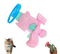 Genérico Celerypet Light-Up Flying Disc Cat Launcher Set, Celery Pets Cat Toy, with Colorful Flying Propellers Set,Flying Disc Launcher Toy, for Chasing Training Hunting (Pink)