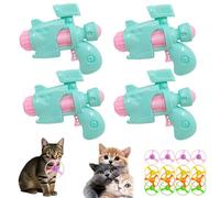 Genérico Celerypet Light-Up Flying Disc Cat Launcher Set with Colorful LED Propellers, Interactive Fetch Toys for Indoor Play Training Chasing and Enrichment Activities (4 Pcs Blue)