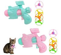 Genérico Celerypet Light-Up Flying Disc Cat Launcher Set with Colorful LED Propellers, Interactive Fetch Toys for Indoor Play Training Chasing and Enrichment Activities (2 Pcs Mix)