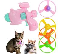 Genérico Celerypet Light-Up Flying Disc Cat Launcher Set with Colorful LED Propellers, Interactive Fetch Toys for Indoor Play Training Chasing and Enrichment Activities (1 Pc Pink)