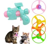 Genérico Celerypet Light-Up Flying Disc Cat Launcher Set with Colorful LED Propellers, Interactive Fetch Toys for Indoor Play Training Chasing and Enrichment Activities (1 Pc Blue)
