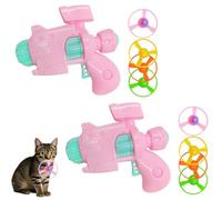 Genérico Celerypet Light-Up Flying Disc Cat Launcher Set with Colorful LED Propellers, Interactive Fetch Toys for Indoor Play Training Chasing and Enrichment Activities (2 Pcs Pink)