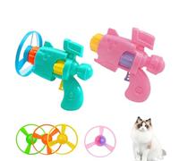 Genérico Celerypet Light-Up Flying Discs Cat Launcher Set, 2025 New Interactive Flying Disc Launcher Toy for Cats, Fun Cat Toy for Chasing, Hunting, Exercise, Training Indoors or Outdoors (Blue+Pink)