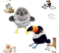 Genérico Celerypets Flapping Bird Cat Toy, Celery Pets Rechargeable Flapping Bird Cat Toy, Motion Activated with Three-Mode Wing Flap, for Cats, Small Dogs (B+C)