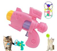 Genérico Celerypets Light-Up Flying Disc Cat Launcher Set, Celery Pets Cat Fetching Launcher, Colorful Propeller Discs, Interactive Pet Flying Catapult for Playtime (Pink)