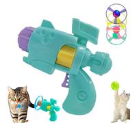Genérico Celerypets Light-Up Flying Disc Cat Launcher Set, Celery Pets Cat Fetching Launcher, Colorful Propeller Discs, Interactive Pet Flying Catapult for Playtime (Green)