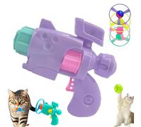 Genérico Celerypets Light-Up Flying Disc Cat Launcher Set, Celery Pets Cat Fetching Launcher, Colorful Propeller Discs, Interactive Pet Flying Catapult for Playtime (Purple)