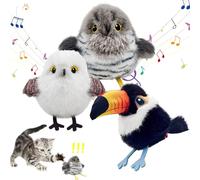 Genérico Celerypets Rechargeable Flapping Bird Cat Toy, Celery Pets Interactive Cat Toys, Cats Self-Entertainment Simulation Bird Toys, Motion Activated with Three-Mode Wing Flap (A+B+C)