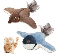 Genérico CeleryPets Rechargeable Flapping Bird Cat Toy, CeleryPets Flapping Bird Cat Toy, New Interactive Cats Toys, with Three-Mode Wing Flap, for Your Favorite Pets (Mix*2 B)