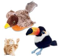 Genérico CeleryPets Rechargeable Flapping Bird Cat Toy, CeleryPets Flapping Bird Cat Toy, New Interactive Cats Toys, with Three-Mode Wing Flap, for Your Favorite Pets (Mix*2 C)