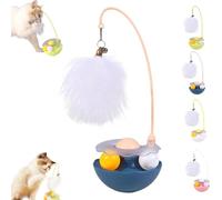 Genérico CeleryPets Wobble Pet Toy with Feather, Interactive Wobble Pets Toy for Endless Pet Fun for Indoor Cats Exercise Feathers Toys for All Breeds (Blue)