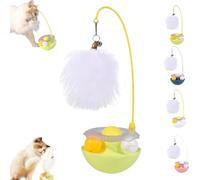 Genérico CeleryPets Wobble Pet Toy with Feather, Interactive Wobble Pets Toy for Endless Pet Fun for Indoor Cats Exercise Feathers Toys for All Breeds (Yellow)