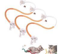 Genérico Celerys Pets Cat Chew Rope, Organic Cotton Chew Rope Toys for Cats, Cat Toy Self-Entertainment Artifact, for Teeth Cleaning, for Bored Indoor Cats (Orange)