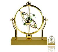Genérico Celestial Orbit Perpetual Motion Péndulo - Kinetic Desk Sculpture, Cosmic Motion Machine Decoration, Space Inspired Physics Art for Office, Home, Classroom, Stress Relief (Gold)