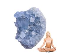 Genérico Celestita Natural, racimo de celestita cruda, Piedra Celestina Natural de Forma Irregular, Especímenes de Gemas para decoración del hogar, colección de Piedras para Estante de Sala de Estar