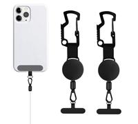 Genérico Cell Phone Lanyard | Anti Theft Anti Drop Chain | Telescopic Phone Lanyard Strap with Belt Clip | for Women Grandparent Outdoor Accessory Hiking Climbing Riding