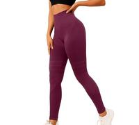Genérico Cellumove 3D Leggings-Redefine Your Silhouette Effortlessly, Tummy Control High Waisted Butt Lifting Sport Pants (Wine Red,M)