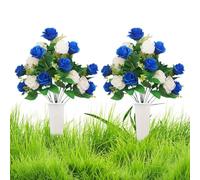 Genérico Cemetery Flowers For Grave - Gravesite Decoration | Artificial Graveside Flowers | Artificial Graveside Decor For Women Men Planners Visitors Caregivers Veterans Professionals Memorial