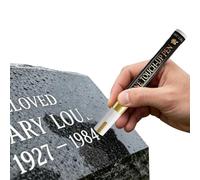 Genérico Cemetery Grave Markers - Tombstone Lettering Pens, 3mm Paint Pen for Restoration, Grave Restoration Kit, Fine Point Design with Pigment, Inscription Refurbishing Tool for Enhancing Memorials