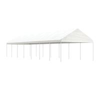 Genérico Cenador con Techo Polietileno Blanco 15,61x4,08x3,22 m,Casa y jardín,Jardín,Artículos de Exterior,Estructuras de Exteriores,Carpas y cenadores-3155515